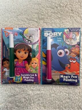 Lee Publ. "Dora & Friends" 2in1 Magic Pen + "Finding Dory" Magic Pen Painting